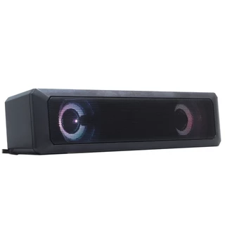 Caixa de Som 6W Rms Real Gamer Soundbar Led Rgb Usb P2 Pc Computador Notebook Mac Smart TV Celular