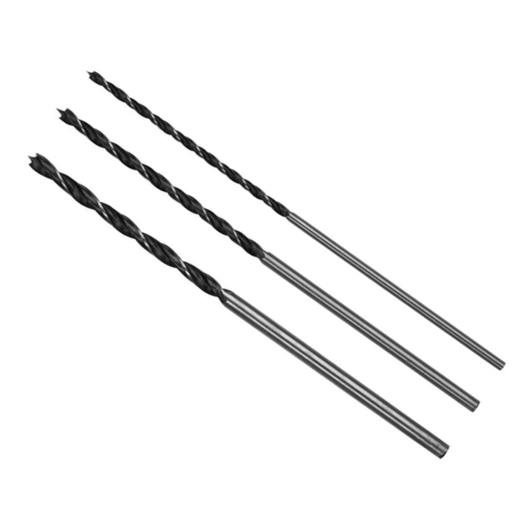 Jogo de Brocas Longa para Madeira Kit com 3 peças 6/8/10mm por 300mm Broca para Mourão