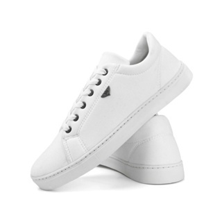 Tênis Sapatênis Branco Casual Masculino Sola Estilo Skatista