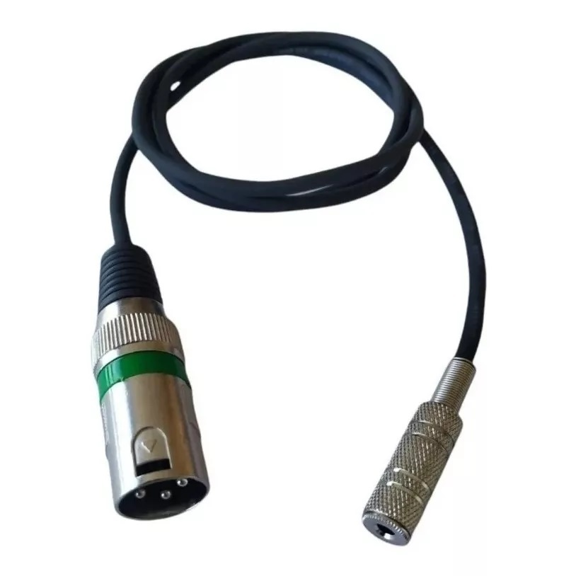 Adaptador Xlr macho + Jack J2 (p2 Fêmea) De 20cm