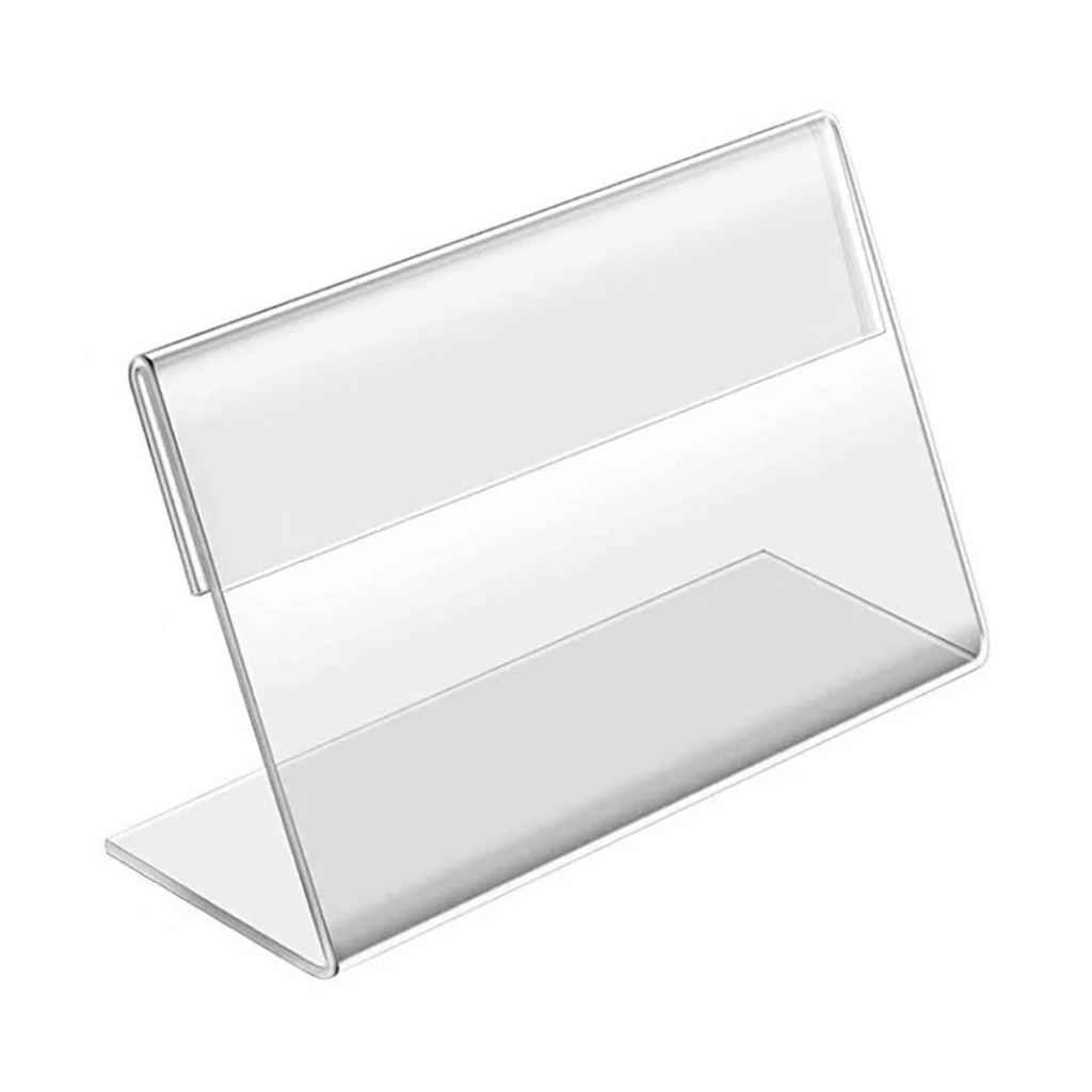 Kit Suporte Expositor Display Etiqueta Precificador Placas Porta Preço Gondola Balcao Buffet Acrilico Reutilizavel