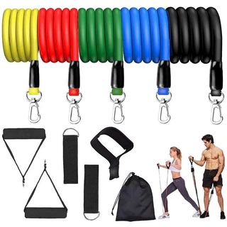 Kit Extensores Elásticos Exercicios Em Casa Pilates Fisioterapia