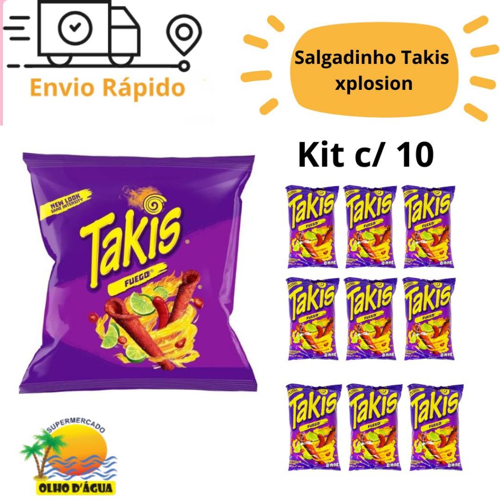 Kit c/ 10 Salgadinho Takis 90g