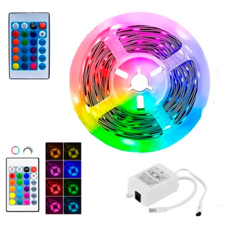 Fita Led RGB Colorida De 5 Metros C/ Controle Remoto