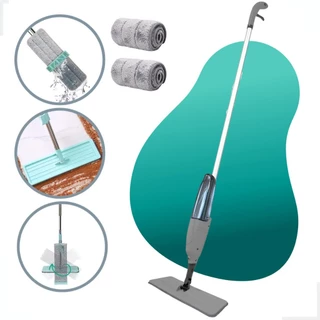 Mop Spray com Reservatorio Agua Vassoura Esfregao Rodo Vassoura Magico Microfibra Refil