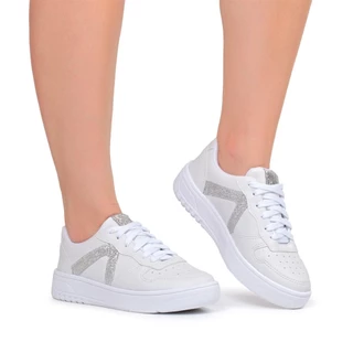 Tênis Feminino Branco Stillus Casual Confortável Leve Solado Macio