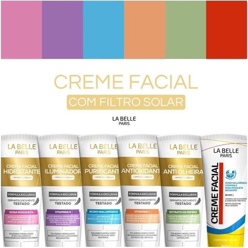 Creme facial Antioleosidade com protetor solar Creme hidratante com ...