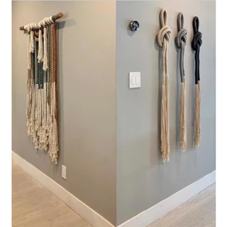 Colar de parede Decoração em Nó Macramê boho e minimalista