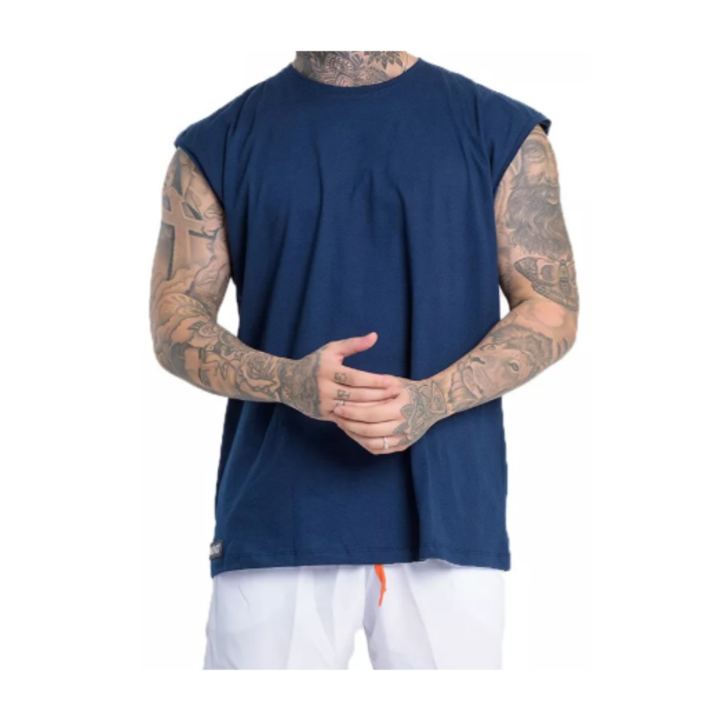 Camiseta Masculina JMIERR Slim Muscular Gola V - Academia E Dia A Dia | Cinza Claro Tamanho XXG