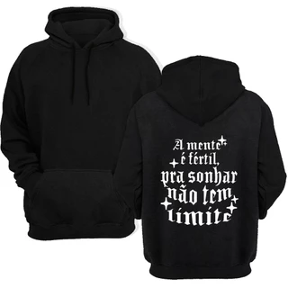 Moletom Mc Kevin Cavalo De Troia A Mente é Fertil Homenagem Blusa De Frio Costa Frente Liso
