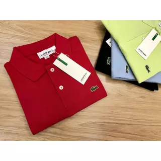 Camisa Polo Masculina Tradicional Bordado Básico Unissex Algodão com Elastano