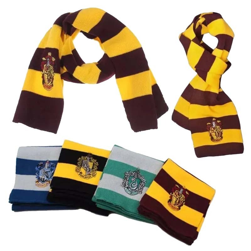 Cachecol Harry Potter Casa Grifinoria listrado hogwarts sonserina corvinal lufa lufa mais vendidos