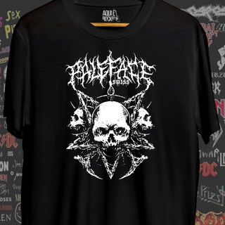 Camiseta banda Paleface Swiss Death Core camisa e babylook