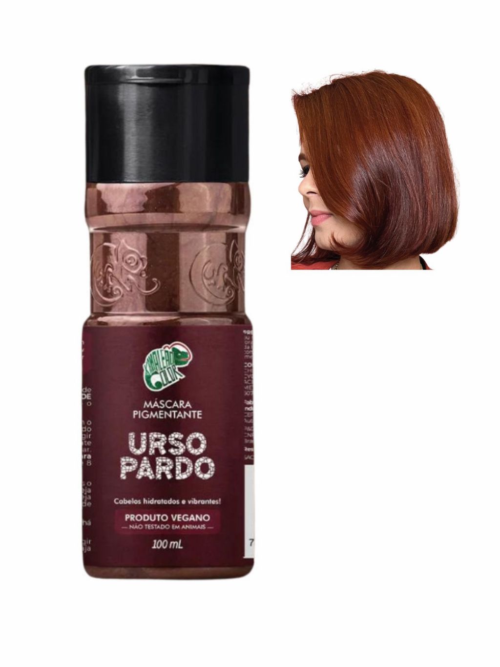 Kamaleão Color Tinta de Cabelo Máscara Pigmentante Colorido Urso Pardo ...