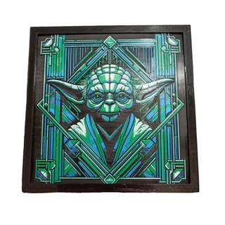 Quadro MESTRE YODA - STAR WARS - Pintura impressão 3D