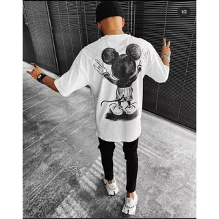 Camiseta Oversized Masculina - Camisa Mickey Malha Grossa - Blusa Hip Hop