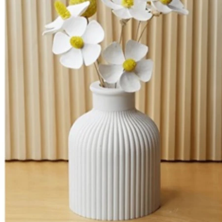 Vaso Decorativo em Gesso Flor Sala Mesa Rack Decoração Pequeno