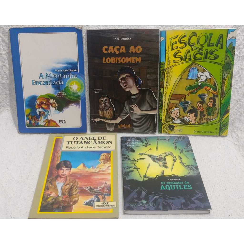 CINCO LIVROS - COLEÇÃO INFANTO-JUVENIL - A MONTANHA ENCANTADA / CAÇA AO ...
