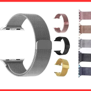 Pulseira Smartwatch Aço Inoxidável Milanesa Resistente Ferro Para Apple Watch Série Iwo Microwear