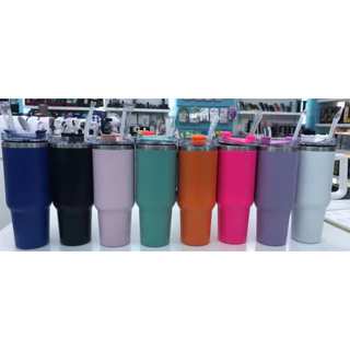 Copo Quencher Térmico 1200ml com Canudo Alça Portátil Caneca Grande de Água Café Refrigerante Chá