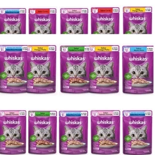 KIT 20/40/60und WHISKAS Sachê Gatos Adultos 85g - Sabores