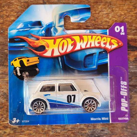 Hot Wheels - Morris Mini Cooper Branco - Pop-Offs 2007 Lacrado) - Main Line 1:64