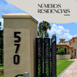 Kit 3 Número Residencial Casa Fachada 19cm 3D ABS Fácil Instalação Sistema de Encaixe Proteção UV