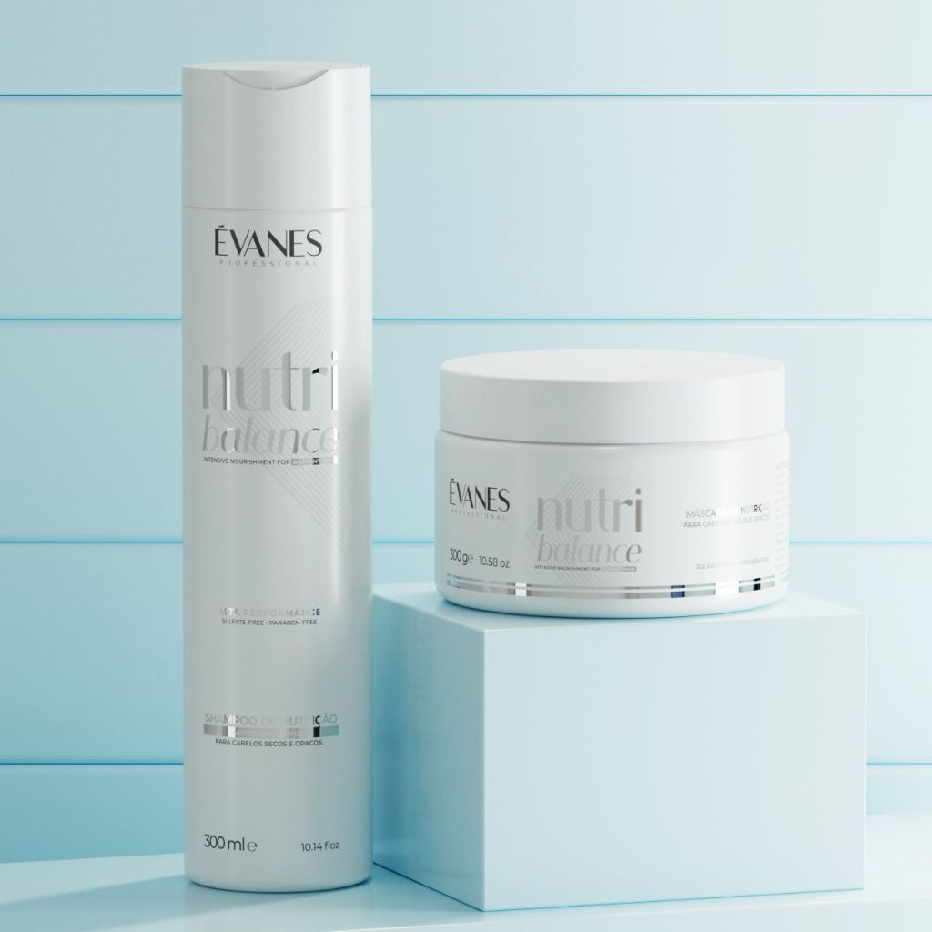 Kit Shampoo e Máscara Nutri Balance Linha Profissional EVANES PARA ...
