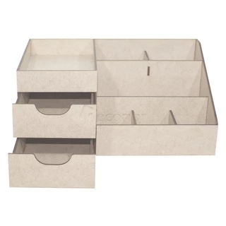 Organizador de Mesa Multiuso com Gavetas Escritório Maquiagem Utilidades - Decori Br