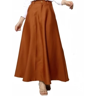 Saia Longa Feminina Alfaiataria Moda Evangelica Tendencia tem ziper