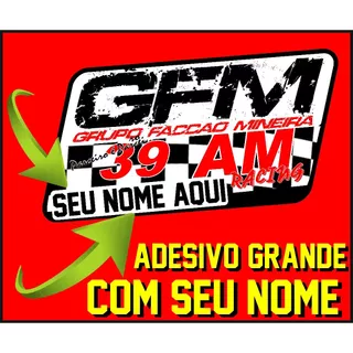 GFM ADESIVO GFM COM SEU NOME/QRA METALIZADO PREMIUM AAA GRUPO GFM GFM GRUPO