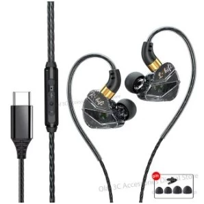 Fone de ouvido com fio TIPO-C, OLAF-HiFi para smartphone, handsfree headset, fones de ouvido estéreo, cabo intra-auricular, hiFi, handsfree, DAC, tipo C, 3,5mm, 9D