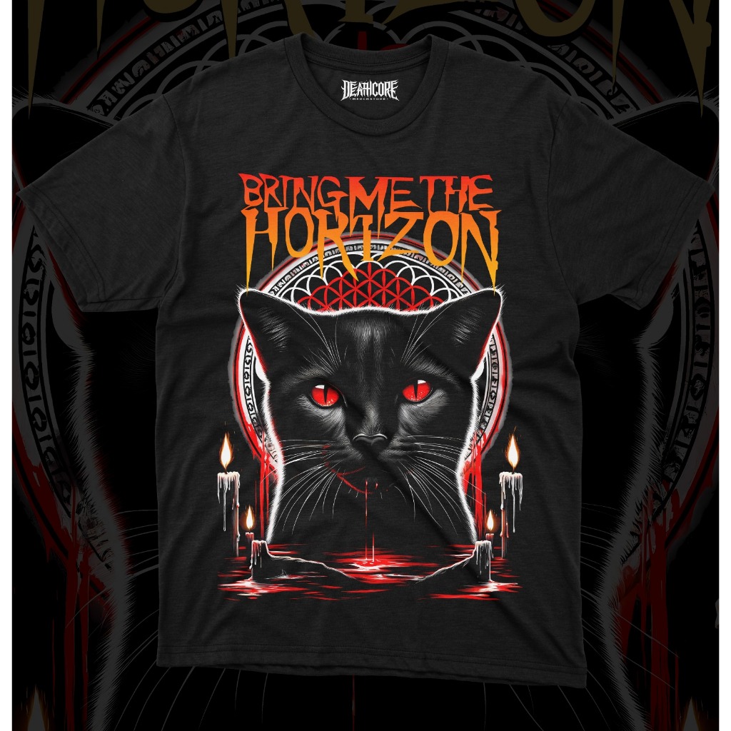 Camiseta Banda Bring me the horizon Black Cat