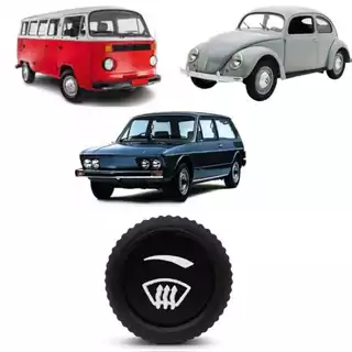 BOTAO DO VENTILADOR DO FUSCA BRASILIA KOMBI VARIANT MODELO ORIGINAL PRETO
