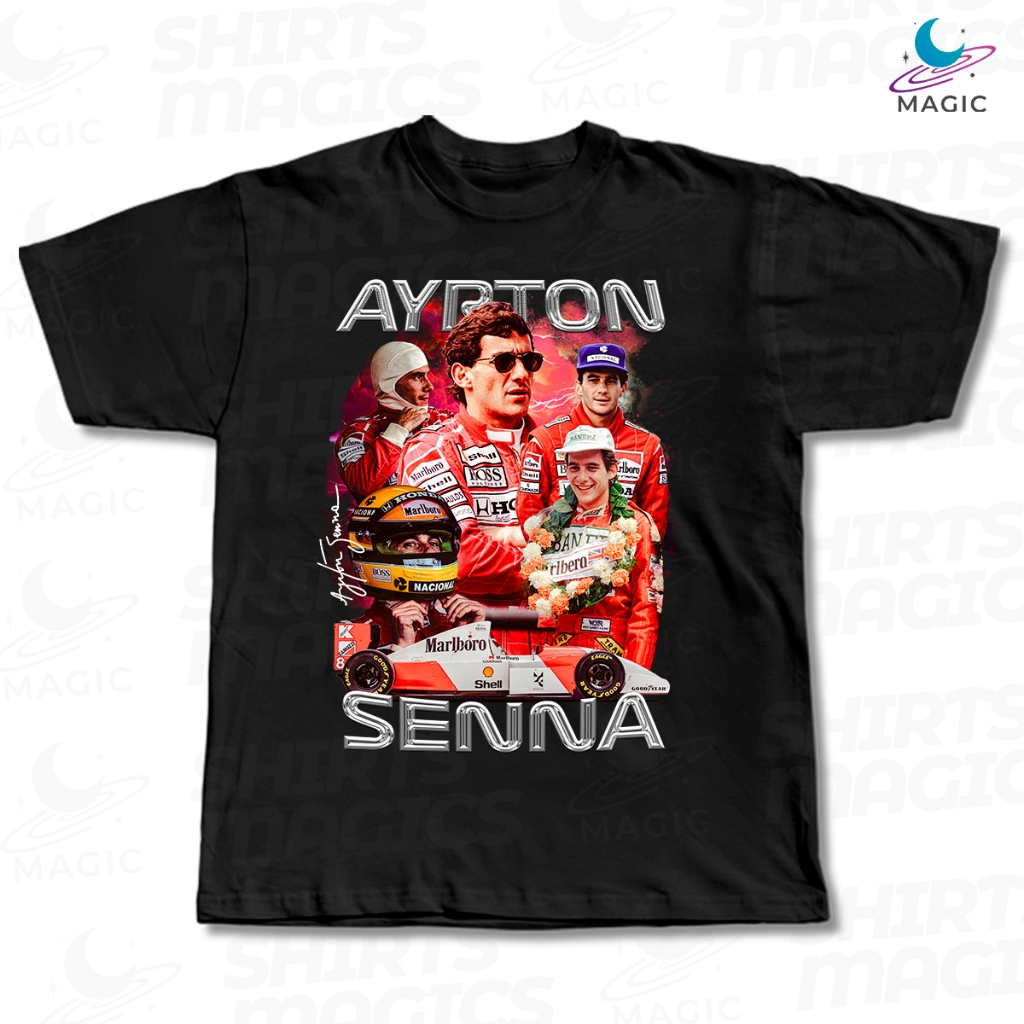 Camiseta Ayrton Senna homenagem graphic 100% algodão unissex