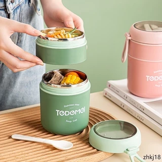710ml Marmita Lancheira Térmica copo para sopa Portátil De 304 Aço Inoxidável Com À Prova De Vazamentos Caixa Bento Para Adultos Sopa Alimentos