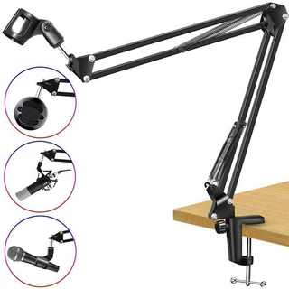 Braço Suporte Pedestal De Mesa Articulado Para Microfones