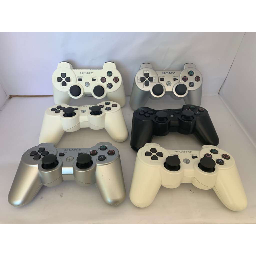 Controle Sony Ps3 Dual Shock 3 Sixaxis 100% Original Branco, Cinza e Preto