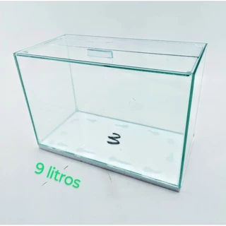 Aquario Retangular 30x15x20 Peixes Plantas 9Litros