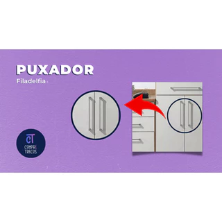 Kit 4 Puxador Guarda Roupa/Armário ABS Regulável - Alumínio Fosco e Cromado