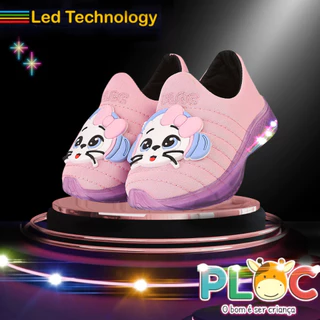 Tênis Led Infantil Luzinha Menina Calce Fácil Anatômico PLOC LED37 - ROSA GATINHA COM FONE em Oferta na Shopee