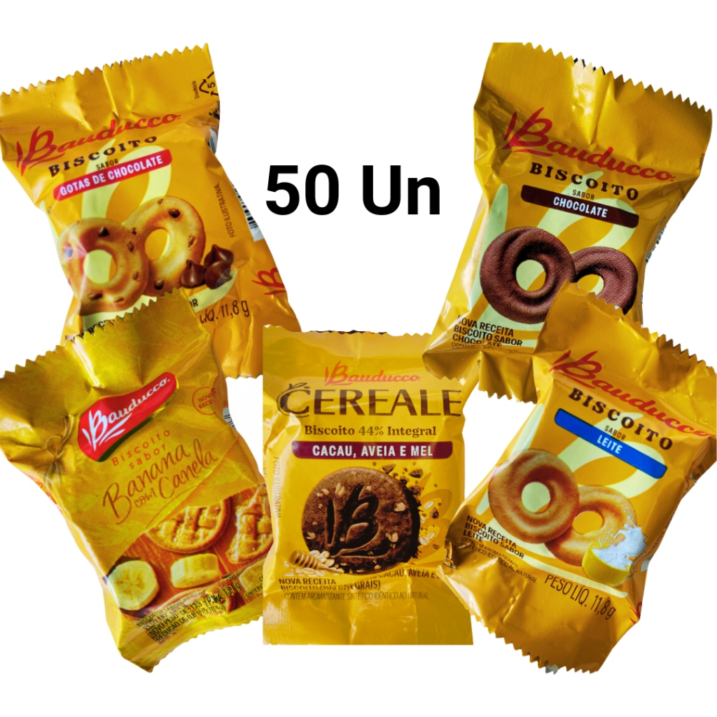 50 BISCOITOS AMANTEIGADO SACHES SORTIDOS BAUDUCCO
