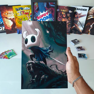 Hollow Knight Placa decorativa mdf quadro decoração parede presente Jogos / Games / Setup Gamer