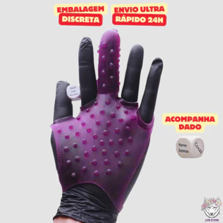 Luva Para Massagem Erótica de Silicone Acompanha Dado - SexShop Diversão Ao Cubo
