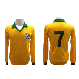 Camisa Retrô Seleção Brasileira 1962 e outros modelos - Mangas Longas