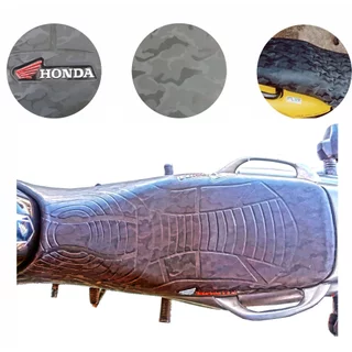 Capa para Banco de Moto Emborrachada Camuflada Honda Yamaha CG Titan Bros Fan YBR