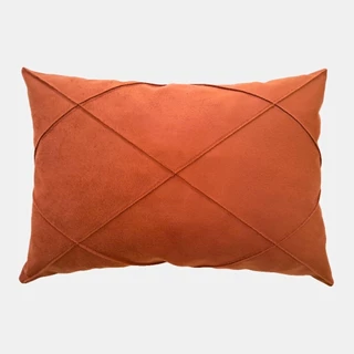Capa de Almofada Drapeada Avulsa retangular Baguete Sued toque Aveludado 0.50X0.30m
