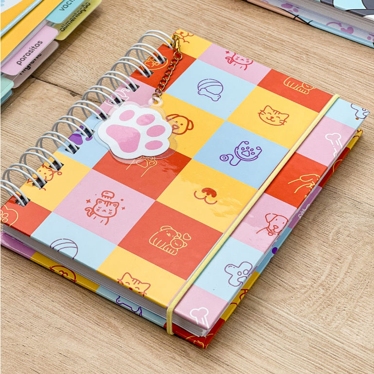 Caderneta Pet A6 Personalizada | 100 páginas - 50 Folhas| Cachorro, gato | Controle de Saúde