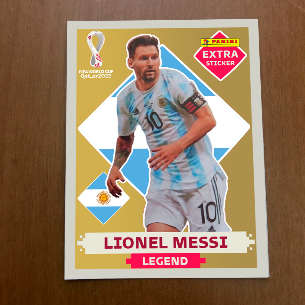 Kit 4 Figurinhas LIONEL MESSI Legend extra Copa do Mundo 2022 ...
