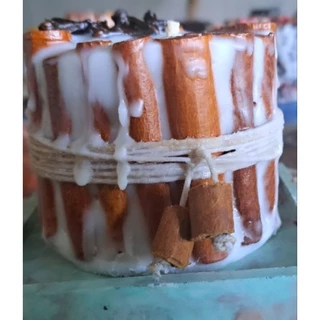 vela aromática / Cravo e Canela 220g ou 130g + Suporte